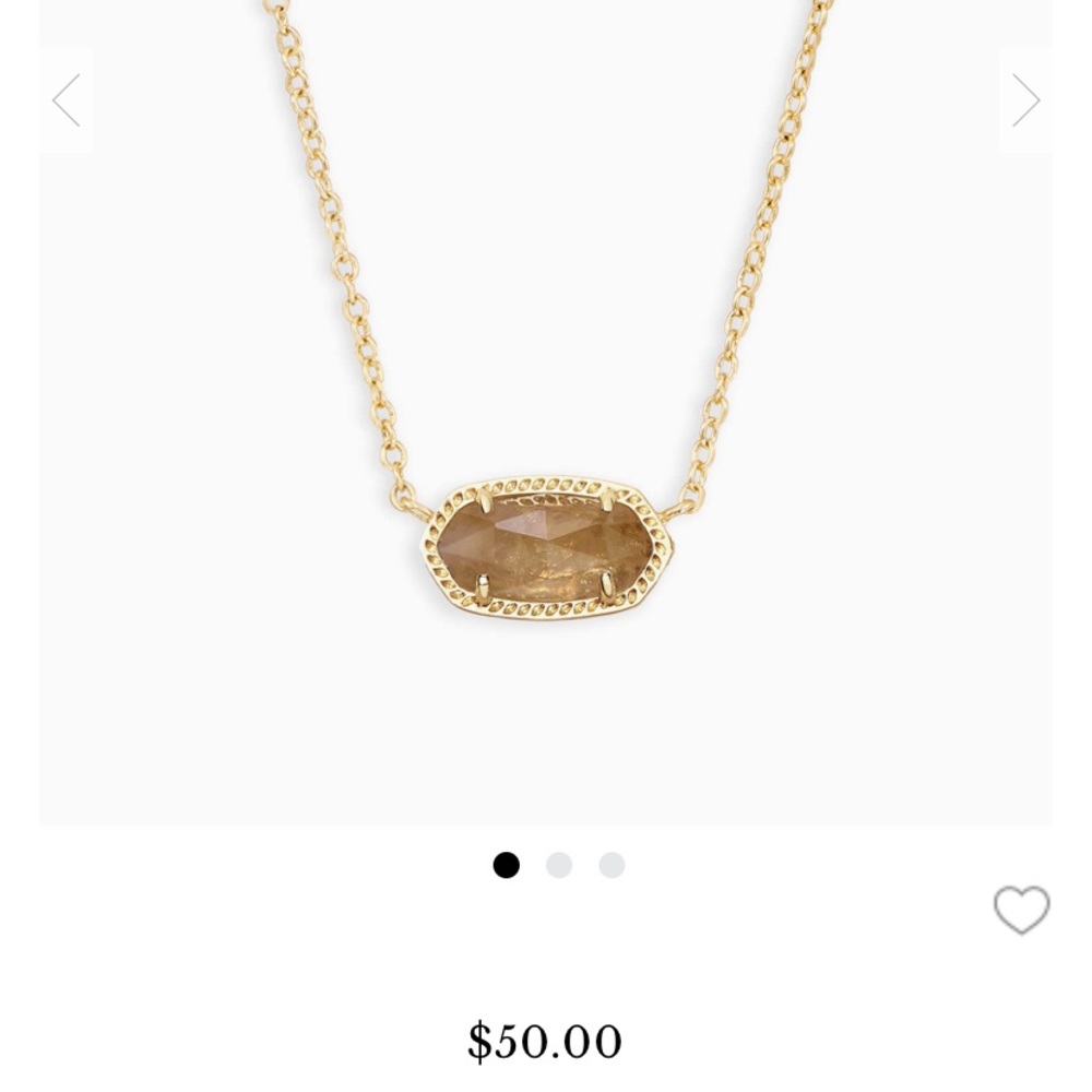 Kendra Scott gold Elisa necklace in Orange Citrine